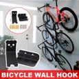 Rack Rangement Vélo Support pour Bicyclette Mural en Acier Support de Rangement vélo à la maison LIA15147-0