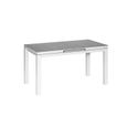 Table rectangulaire extensible pour 6/8 personnes - Gris Perle - 180/240 x 100 x 76 cm - JARDILINE - Aluminium-0