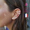 LCC® Boucle d'oreilles femme argent fantaisie or bijoux piercing cadeau anniversaire fête léger aluminium petit fille belles-0
