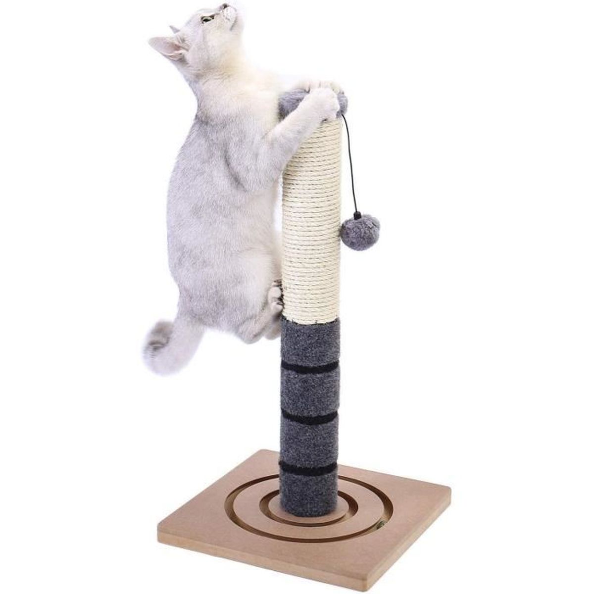 Pawz Road Petit Poteau A Griffer Pour Chat Poteau Griffoir Pour Chat Jouet Pour Chat Boule Suspendue Jeux Pour Chats Chatons 29 5 Cdiscount Animalerie
