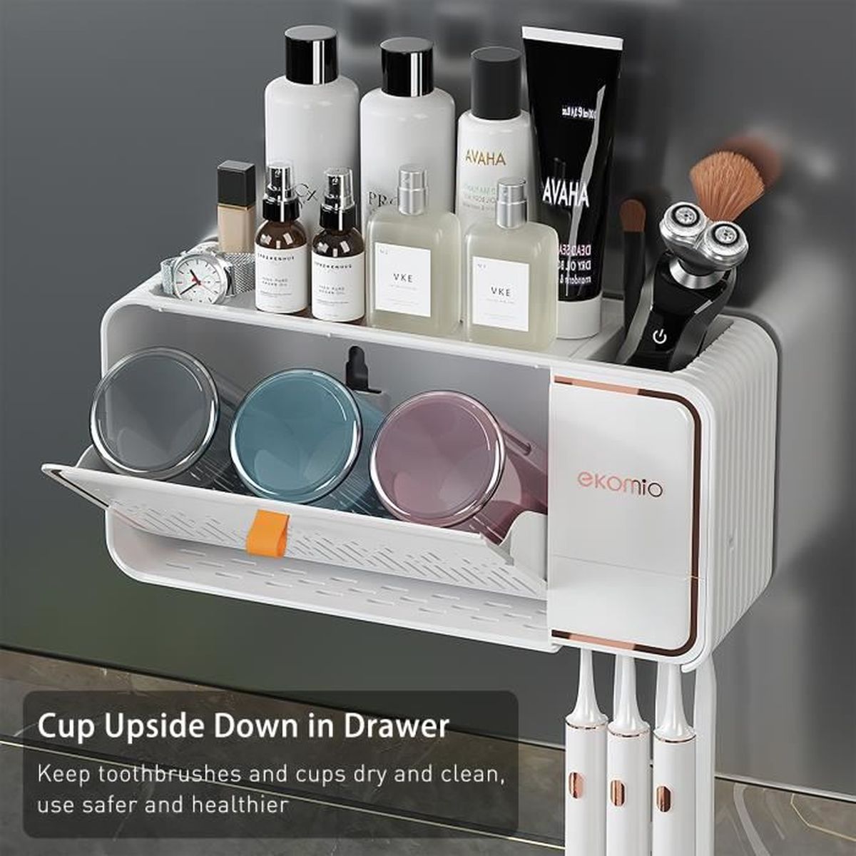 Porte brosse à dents stérilisateur UV5 avec distributeur dentifrice - Électroménager