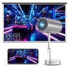 EKASN Vidéoprojecteur Portable 1080P 4K 600ANSI avec Support Portable Android 1+8G Auto Focus/Keystone Home Cinéma WiFi 6 HDMI USB