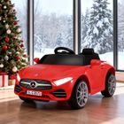 ORYXEARTH Voiture Électrique pour Enfant - Mercedes Model CLS350 en Rouge– Confort, Sécurité et Musique