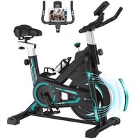 Vélo d'Appartement à Résistance Magnétique, Vélo de Fitness d'Exercice d'Intérieur Silencieux avec Écran LCD, Résistance Ajustable