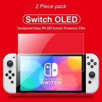 2 pcs Protecteur d'Écran pour Nintendo Switch, film en Verre tremblage 9H HD OLED, Accessoires de Jeu