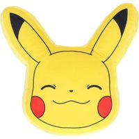 Coussin 3D Pikachu - POKEMON - Jaune - Enfant - 38 x 35 cm