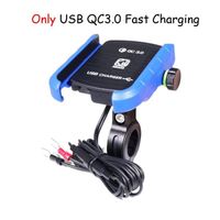 Béquille,support de téléphone portable pour moto, chargeur sans fil avec USB QC3.0, charge rapide pour Honda - Type M78-05-BU