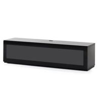 Sonorous - Meuble Tv STUDIO 160 Noir - Porte centrale en verre infrarouge - Qualité premium - L160cm - TV 60'' max - Livré monté