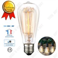 TD® Ampoule Tungstene filament LED lumière chaude halogène vintage rétro éclairage incandescence verre antique lumière décoration