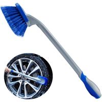 Brosse de nettoyage pour pneus de voiture, brosse à long manche pour roues, brosse de nettoyage pour tuyau d'échappement