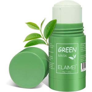 GOMMAGE VISAGE Masque au thé vert en stick, élimine les points noirs, nettoie les pores en profondeur, éclaircit la peau, hydrate le visage