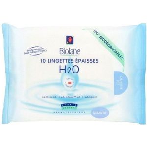BIOLANE - Lingettes nettoyantes H2O à l'eau pour bébé - Lot de 12x72 (864  lingettes) - Peaux sensibles - Nettoie et protège, le visage et le siège 