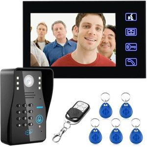 INTERPHONE - VISIOPHONE LESHP® 7'' filaire sonnette rfid mot de passe visi