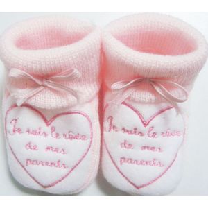 Chausson Bebe Rose Cdiscount