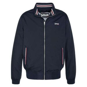 Pull 1/2 Zip Schott NYC - Laine Recyclée, Coupe Homme, Style Vintage