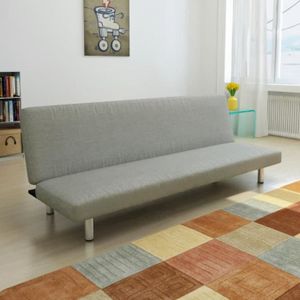 CLIC-CLAC Canapé-lit d'angle contemporain gris en polyester - OVONNI - Transformable - 3 places