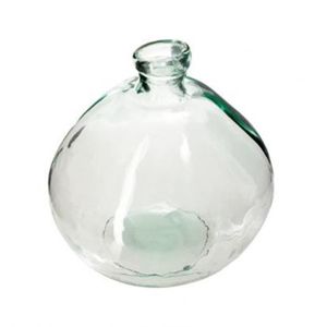 Vase Bouteille Jarre en Verre Recyclé Vert Transparent 40 cm x ø27 cm -  020513-Vase - Cdiscount Maison