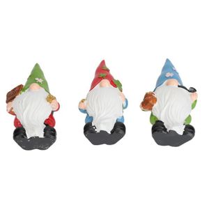 OBJET DÉCORATIF Qiilu Figurines de gnomes Figurines de Gnome Minia