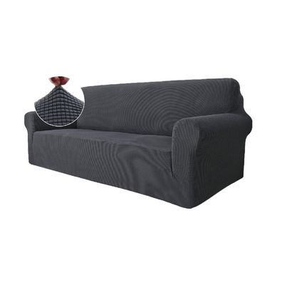 Housse de canapé extensible 3 place couverture canapé avec accoudoirs gris-bleu 190-230cm