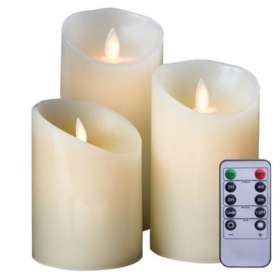 Lot De 10 Bougies Bâtons Many - 25 Cm De Haut, Blanc, Cire, Parfaites Pour Décoration