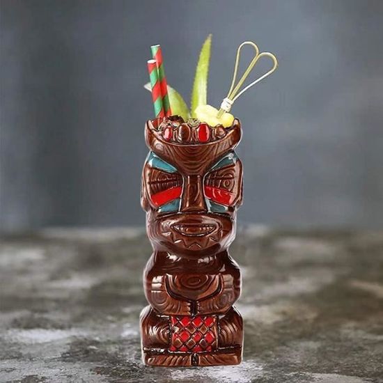 Tasses à Cocktail Hawaïennes Jauhmui En Céramique Style Tiki - 450 Ml Lot De Verres Festifs