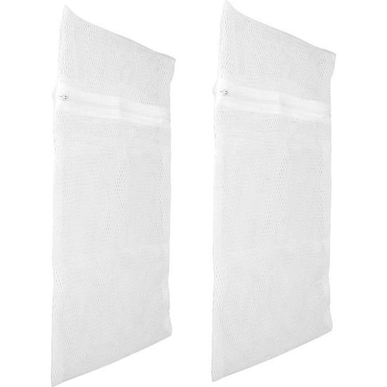 Lot De 2 Grands Filets De Lavage Pour Machine - Sac à Linge Protecteur 60x80cm - Pour Vêtements Délicats, Lingerie, Chaussures - 7