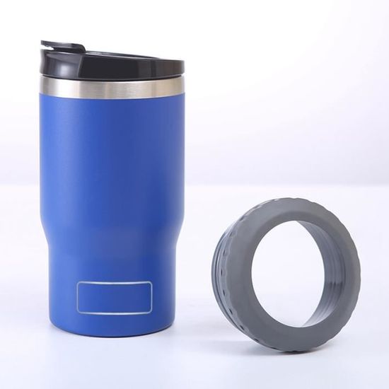 Gteller Isolateur de canettes, refroidisseur de canettes isotherme à double paroi en acier inoxydable, support de bouteille de bière, 500 ml