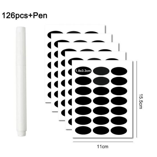 Étiquettes blanches effaçables réutilisables pour les petits pots Étiquettes blanches effaçables réutilisables pour les petits pots