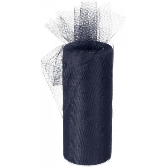 Rouleau De Ruban Tulle à Sequins Noir - Largeur 15,2 Cm - Longueur 50 Yards - Uxcell