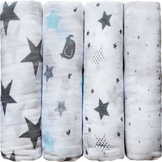 1cm X 1cm Couverture Emmaillotage Pour Bebe Lot De 3 Lange Bebe Unisexe Mousseline De Coton Meilleur Couverture Bebe 3 Modeles Mignons Couvertures D Emmaillotage