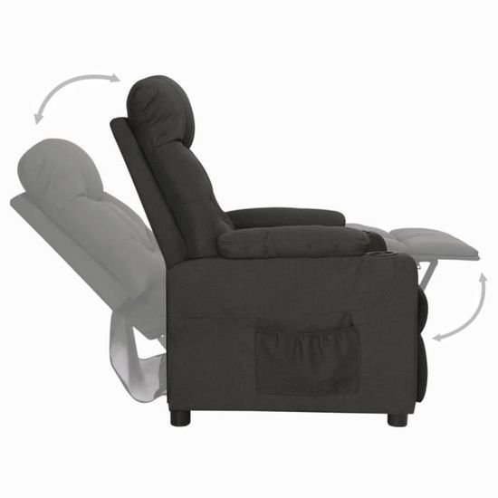 Inclinable Fauteuil inclinable Noir Tissu Mothinessto LY0605 - Cdiscount Maison