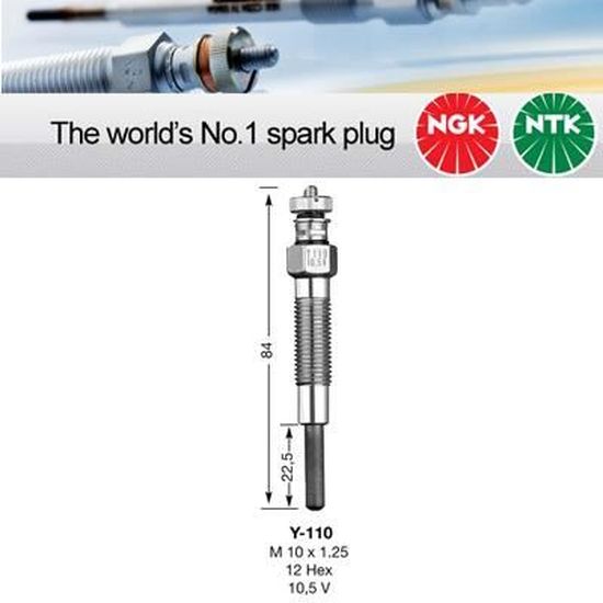 NGK Y-110 - Y110 - 6825 Bougie de préchauffage - d'allumage NGK Composant