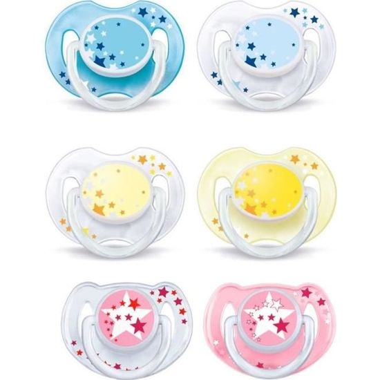 Sucette Nuit Silicone 6-18 mois (x2) AVENT-PHILIPS : Comparateur
