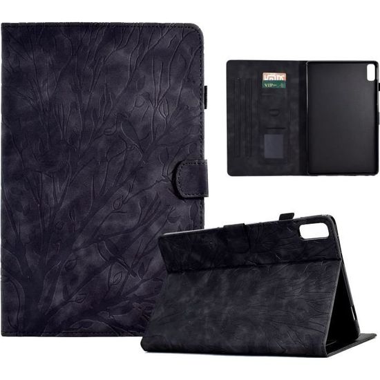 GLANDOTU Coque Lenovo Tab P12 12.7" 2023 – Étui Cuir PU Ultra-Fin Avec Support & Poches, Motif Don't Touch