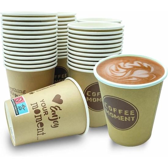 VELCUP Lot De 1000 Gobelets Espresso Jetables 120ml En Papier Premium - Résistants à La Chaleur Pour Café Latté, Cappuccino Et Latte Macchiato