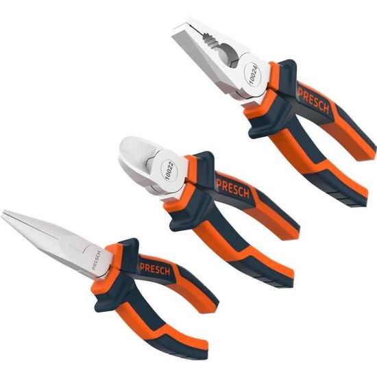 Lot De 3 Pinces Milwaukee - Coupantes Latérales, Ronde Long Bec Et Universelle