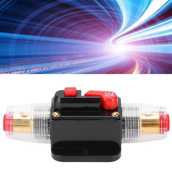 DC12‑42V Disjoncteur Porte-fusible à Réinitialisation Automatique Cuivre Interrupteur Automatique étanche Rouge(80A