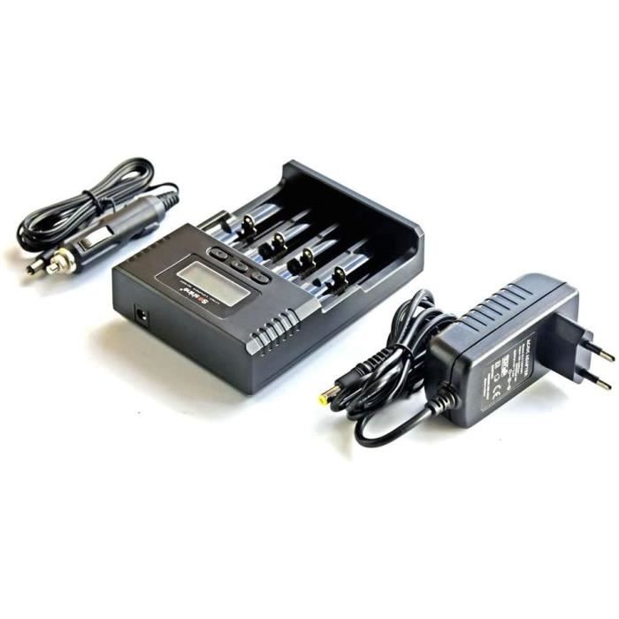Chargeur Intelligent LCD Pour Accus Li-Ion 3.7V - 2 Fentes, Compatible 18650, 21700, 26650, 14500, Etc.