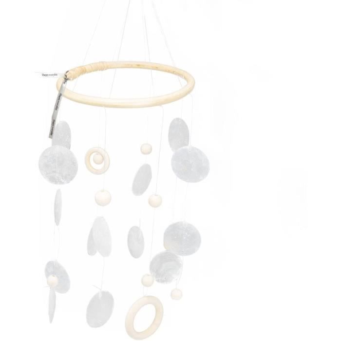 Support Mural Bois Pour Carillon Éolien | Crochet Métallique | Décoration Intérieur/Extérieur