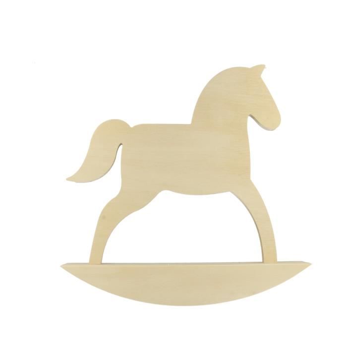 Cheval Bascule en Bois à customiser 24,5 x 25 cm - Déco chambre d'enfant