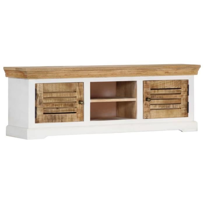CESAR Meuble TV 150 x 30 x 33 cm Bois de récupération massif