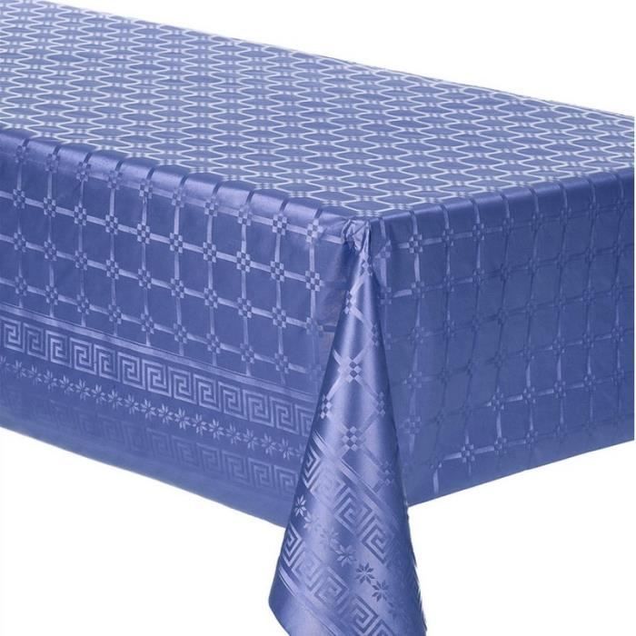 Lot de 4 Rouleaux de Nappe en papier Damassé, Bleu Marine, 4x 5m x 1m20, déco de table - Unique