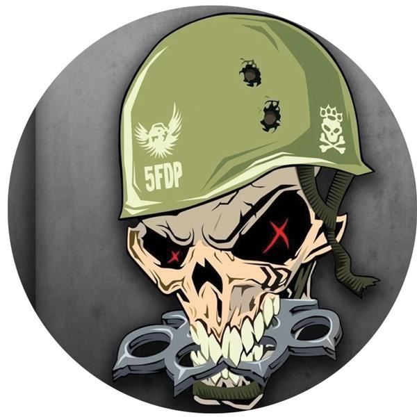 Stickers rétro réfléchissant tête de mort armée