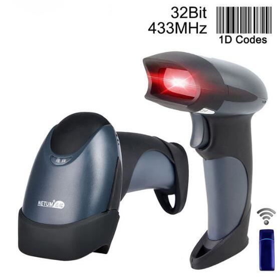 Sans Fil Barcode Scanner de Poche Lecteur 32Bit Haute Scaned Vitesse Sans Fil POS Bar Code Scan pour inventaire