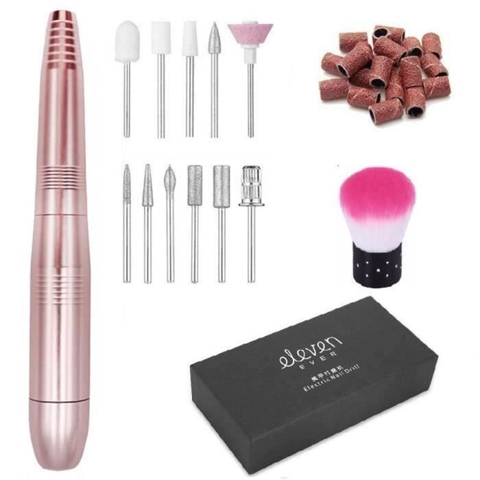 Ponceuse à Ongles Professionnel Kit de Manucure Pédicure, Lime à Ongles avec Trousse de Manucure