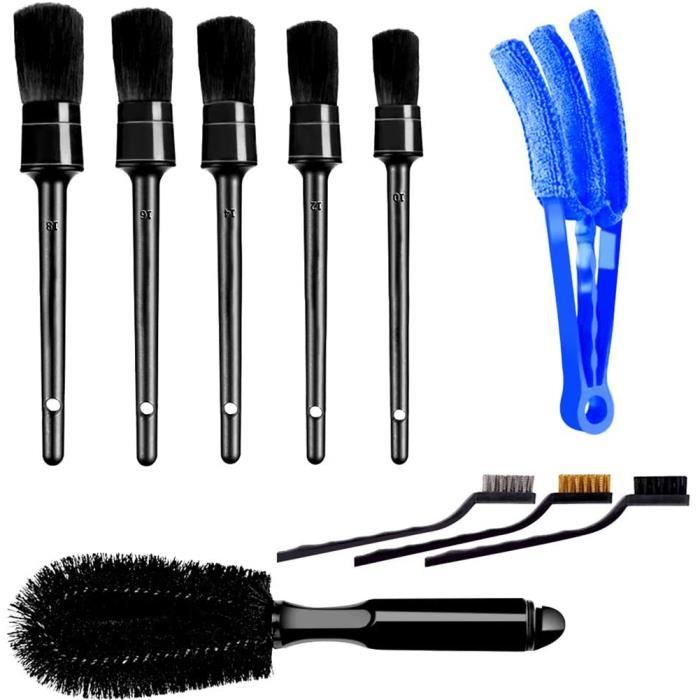 10pcs Auto Car Detailing Brush Set Kit de nettoyage intérieur de voiture