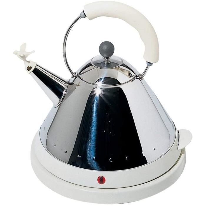 bouilloire electrique Alessi MG32 W Bouilloire Électrique Acier Inoxydable et Résine Thermoplastique Blanc129