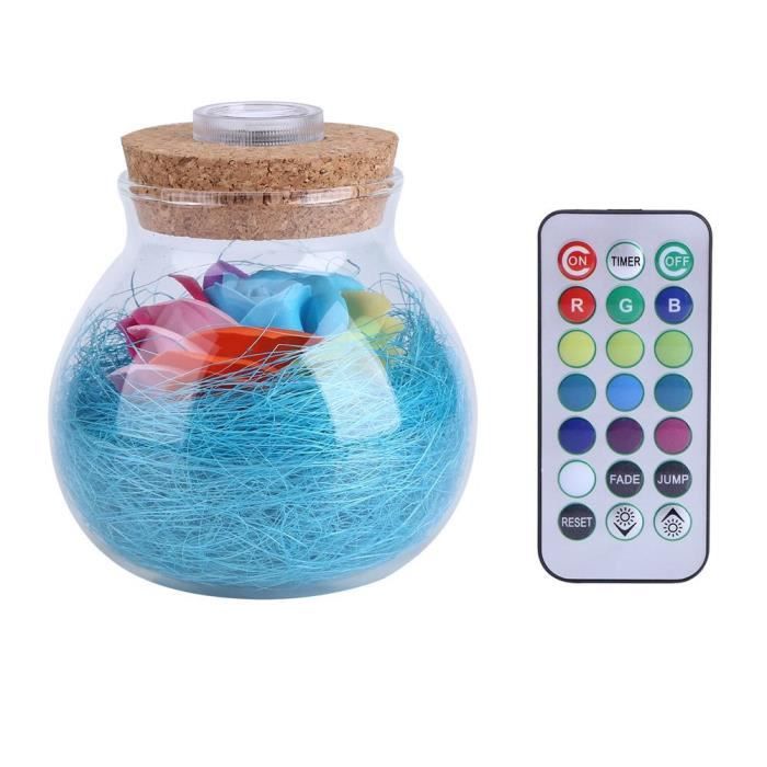 AYNEFY Lampe LED RVB LED RVB Lampe Romantique Rose Bouteille Lumière Couleur Changeante Décor De Fête De Mariage avec