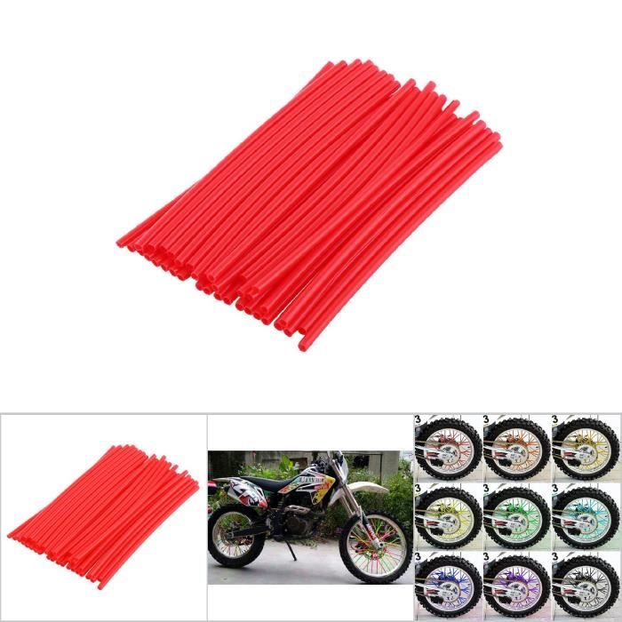 YOSOO 36Pcs Rouge Couvres Rayons Universel Roue Spoke Protecteur pour Motocross Moto Vélo En Stock
