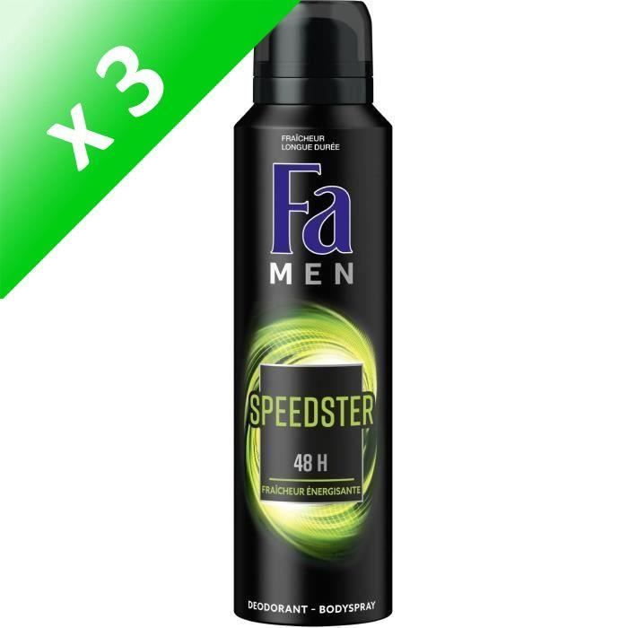 Lot De 3 - FA Déodorant Speedster Fraîcheur énergisant - 150 ml